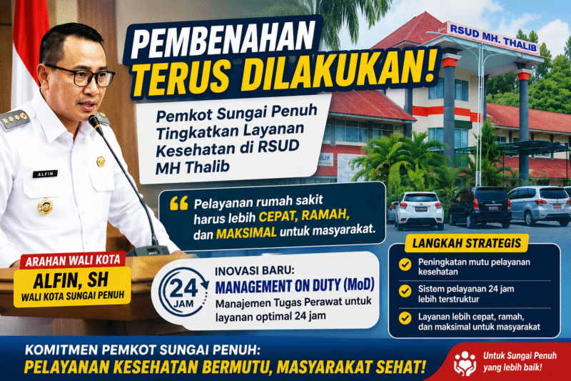 Pemkot Sungai Penuh Benahi Layanan RSUD MH Thalib