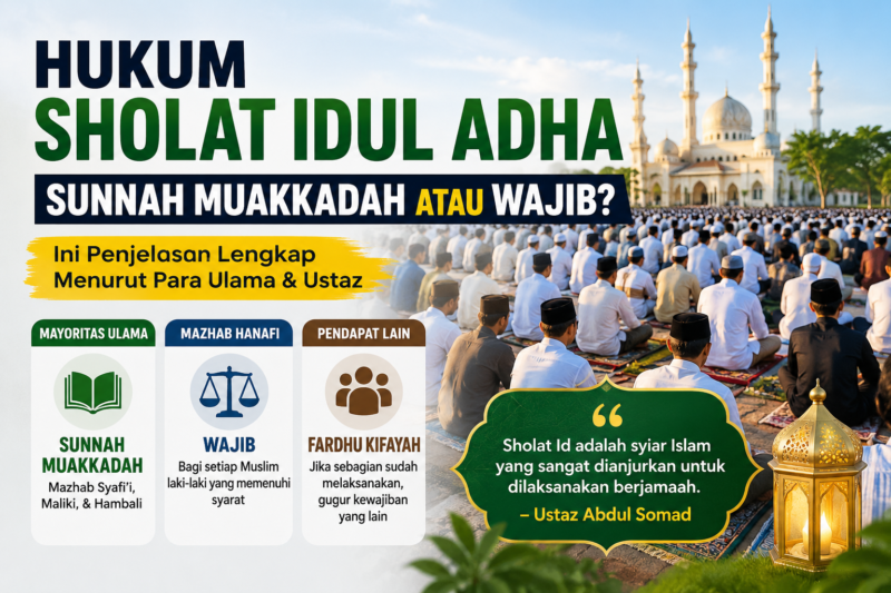 Hukum Sholat Idul Adha, Sunnah Muakkadah atau Wajib? 
