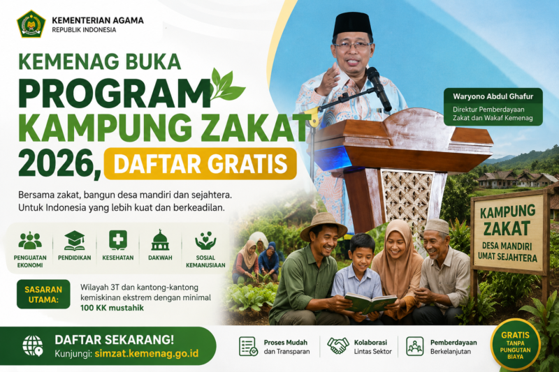 Kemenag Buka Program Kampung Zakat 2026,