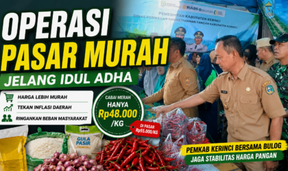 Jelang Idul Adha, Pemkab Kerinci Gelar Operasi Pasar Murah