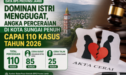 Istri Gugat Cerai, Angka Perceraian Sungai Penuh Jadi Sorotan