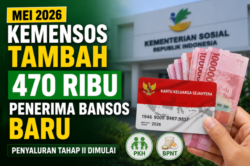 Kemensos Tambah 470 Ribu Penerima Bansos Cek Nama Kamu!