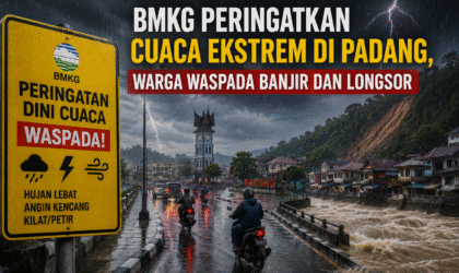 Ilustrasi Cuaca Ekstrem di Padang