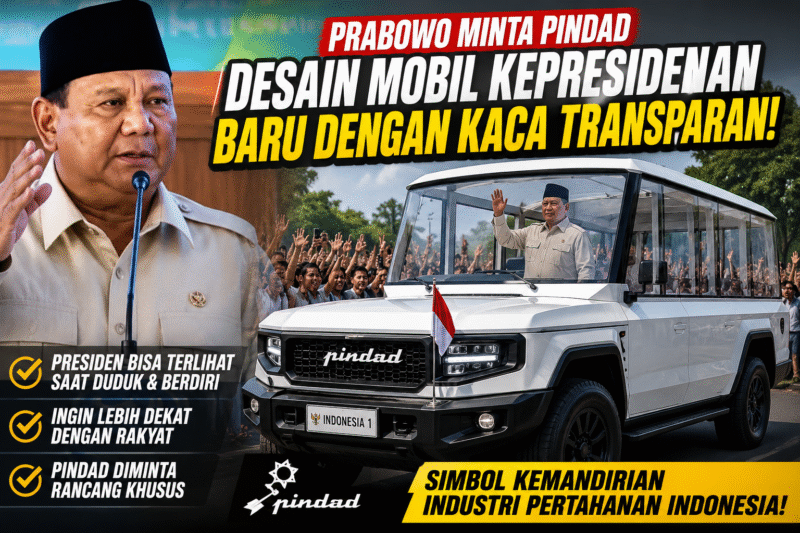 Prabowo Minta dirancang Mobil Dinas Transparan