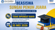 Kabar Bai Pemkot Sungai Penuh Buka Beasiswa Juara 2026 Gratis