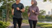 Ilustrasi joging, olahraga favorit orang Indonesia