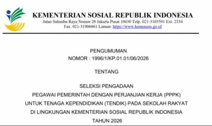 PPPK Sekolah Rakyat 2026 Dibuka, Tersedia 5.127 Formasi
