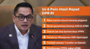 DPR RI dan Pemerintah Sepakati 6 Poin untuk PPPK