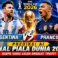 AI Prediksi Final Piala Dunia 2026 Argentina dan Prancis