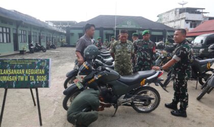 Tim Harpal Denpal Jambi Periksa Armada Kodim 0416/Bute cek kendaraan dinas