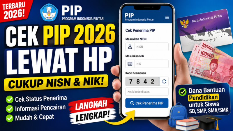 Cek PIP 2026 Lewat HP, Cukup Masukkan NISN dan NIK