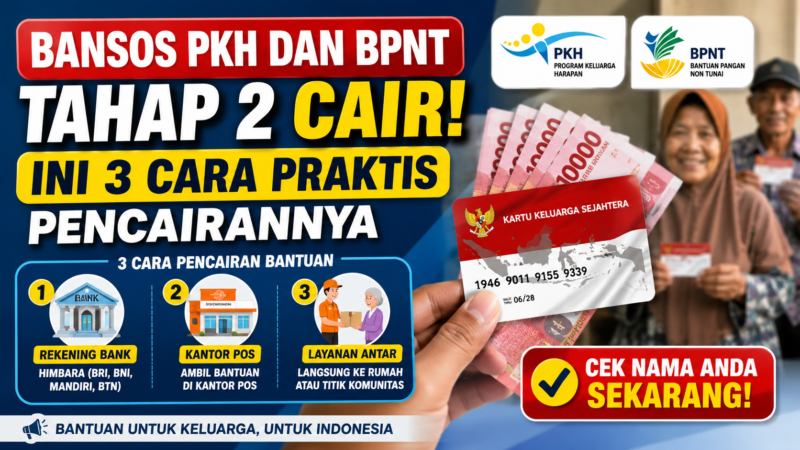 Kabar Gembira! Bansos PKH dan BPNT Tahap 2 Resmi Cair