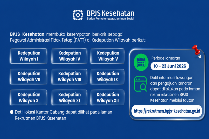BPJS Kesehatan Buka Rekrutmen PATT 2026, Ini Syaratnya!