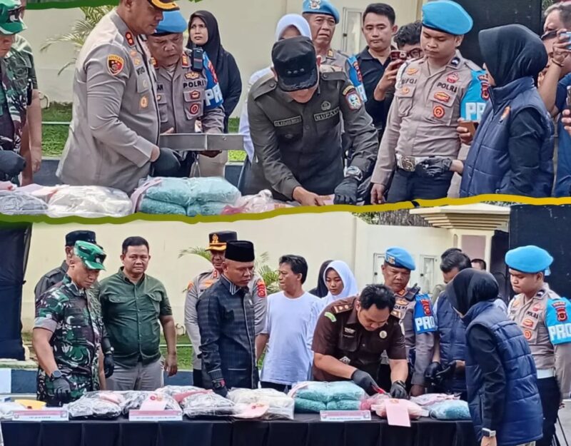pemusnahan barang bukti narkotika dalam rangka HANI (Foto Pemkab Sarolangun)