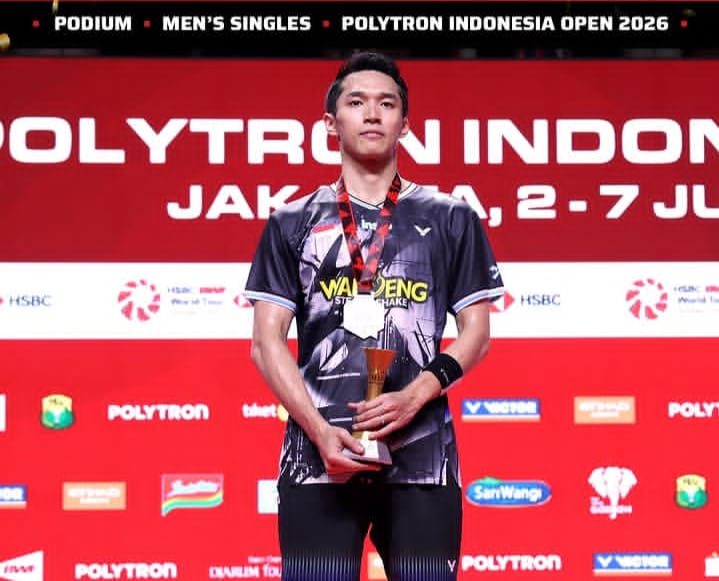 Jonatan Christie gagal menjadi juara Indonesia Open 2026