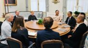 Presiden Prabowo Subianto menerima delegasi Imperial College London di Istana Merdeka, Jakarta, Senin (22/6/2026)
