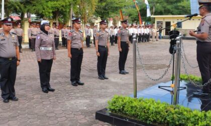 Kapolres Pesisir Selatan Pimpin Korps Raport Kenaikan Pangkat Personel