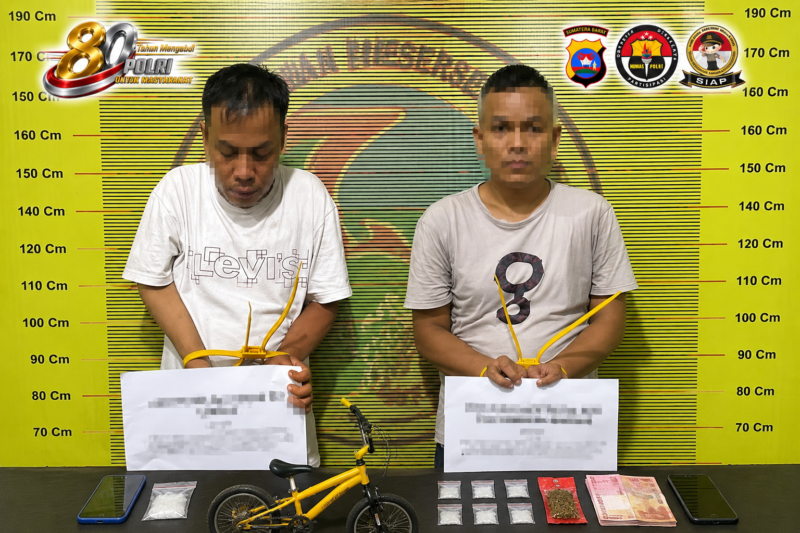 Polres Pesisir Selatan Bekuk Dua Pengedar Narkoba di Salido (Foto Polres Pesisir Selatan)