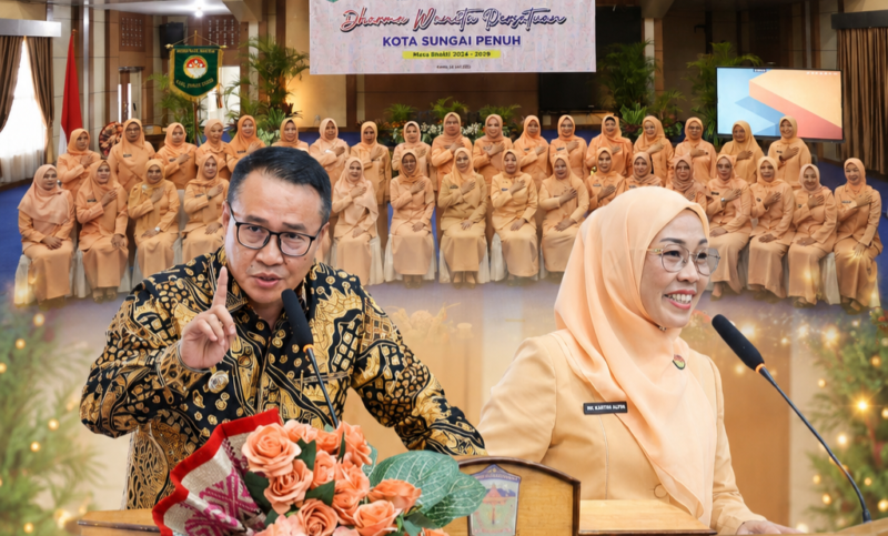 Wako Alfin Kukuhkan Pengurus DWP Sungai Penuh 2024–2029