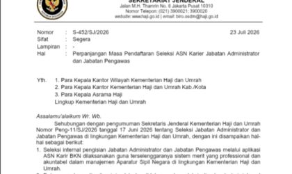 Kemenhaj Perpanjang Pendaftaran Seleksi ASN hingga 5 Agustus
