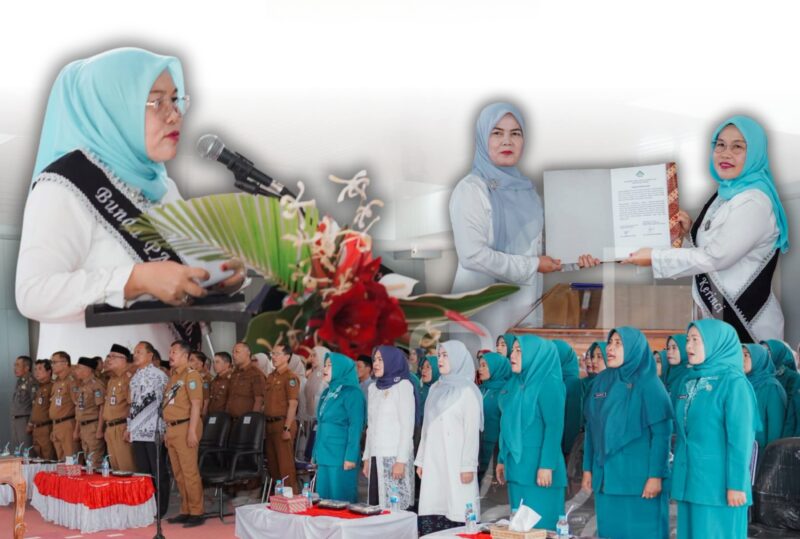 Ny. Novra Wenti Monadi Lantik Pengurus TP PKK dan Bunda PAUD Kerinci