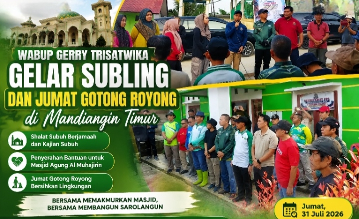 Wabup Gerry Gelar Subling dan Gotong Royong di Mandiangin Timur