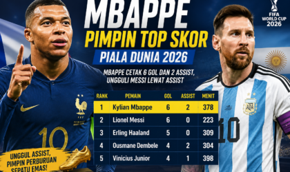 Mbappe Ungguli Messi dalam Perburuan Sepatu Emas