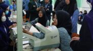 Pelaksanaan CKG di Pesantren Khairul Ummah (Pos Cek Kesehatan Tekanan Darah, Tinggi Badan, dan Berat Badan)
