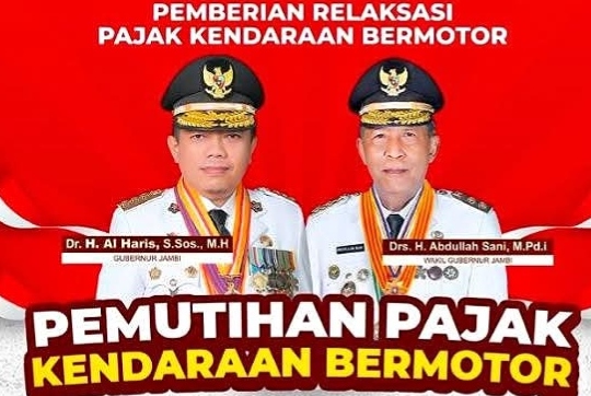 Mati Pajak Tak Bayar Denda, Pemutihan Jambi Mulai 18 Agustus