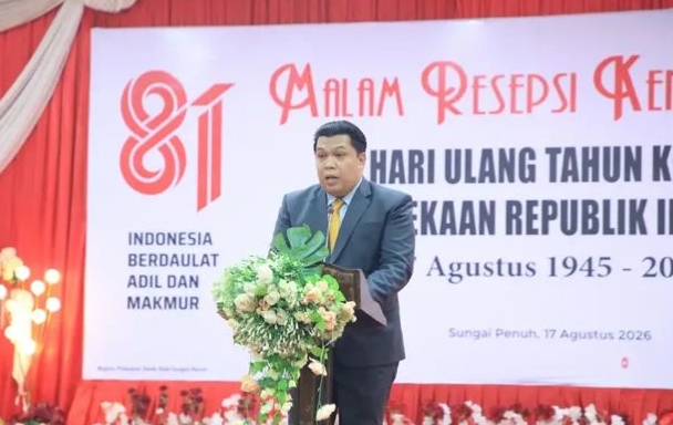 Pimpinan DPRD Hadiri Resepsi HUT Kemerdekaan RI