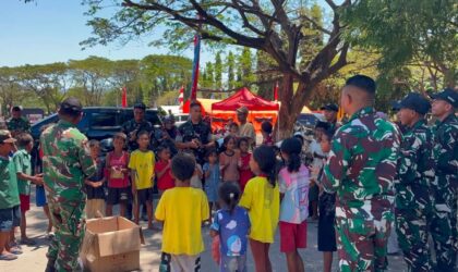 TNI Pulihkan Keceriaan Anak Terdampak Gempa Nagekeo melalui Trauma Healing