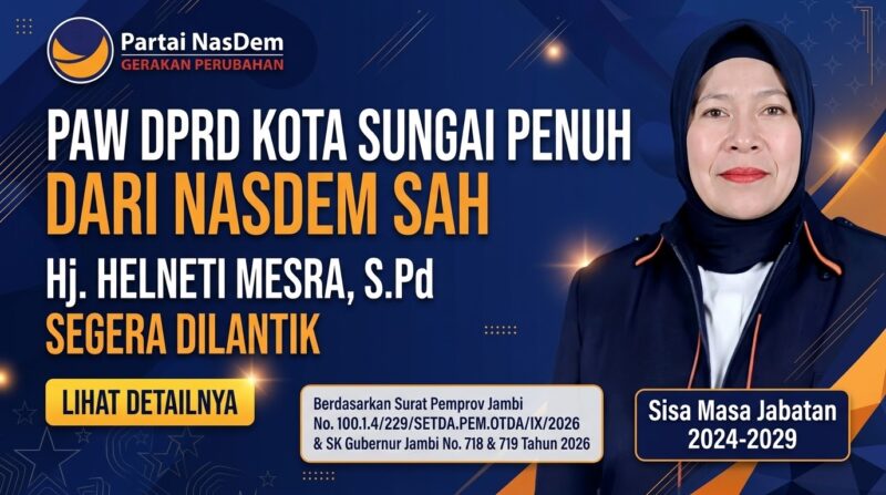 Helneti Mesra Segera Duduki Kursi DPRD Sungai Penuh