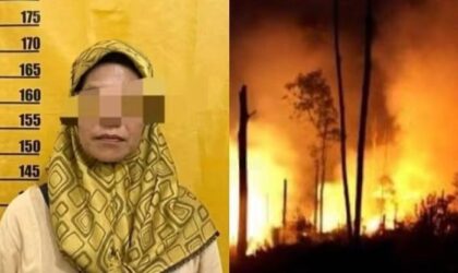 Bakar Ranting, IRT di Kampar Jadi Tersangka
