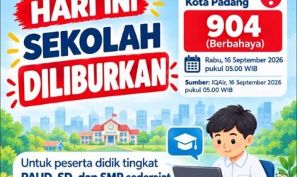 AQI Capai 904, Sekolah di Kota Padang Diliburkan