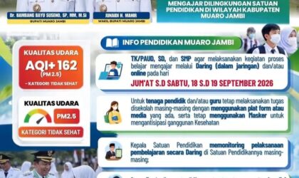 Pemberitahuan pembelajaran daring di Muaro Jambi