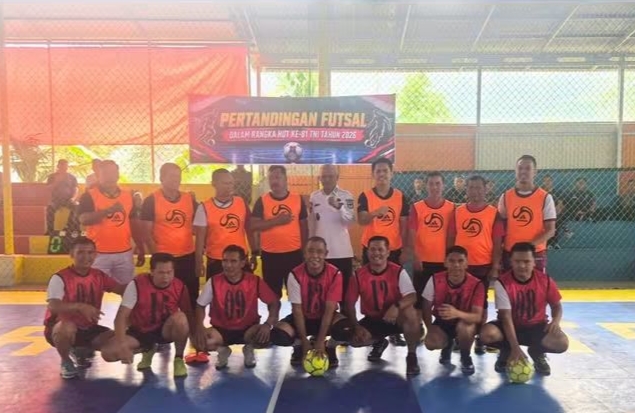 Wako Alfin dan Wawako Azhar Pererat Sinergi Lewat Futsal HUT TNI