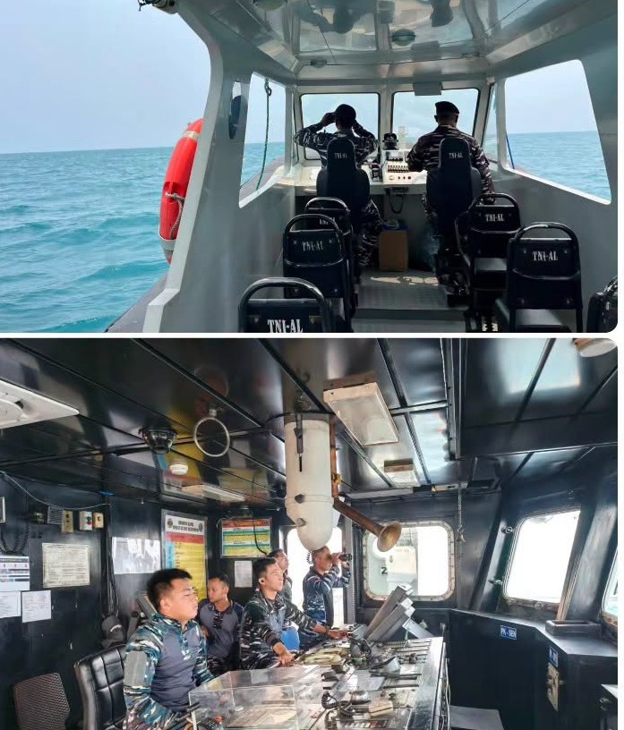 TNI AL mencari lima jurnalis dan tiga kru kapal yang kehilangan kontak saat meliput letusan Gunung Anak Krakatau (foto SetkabRI)