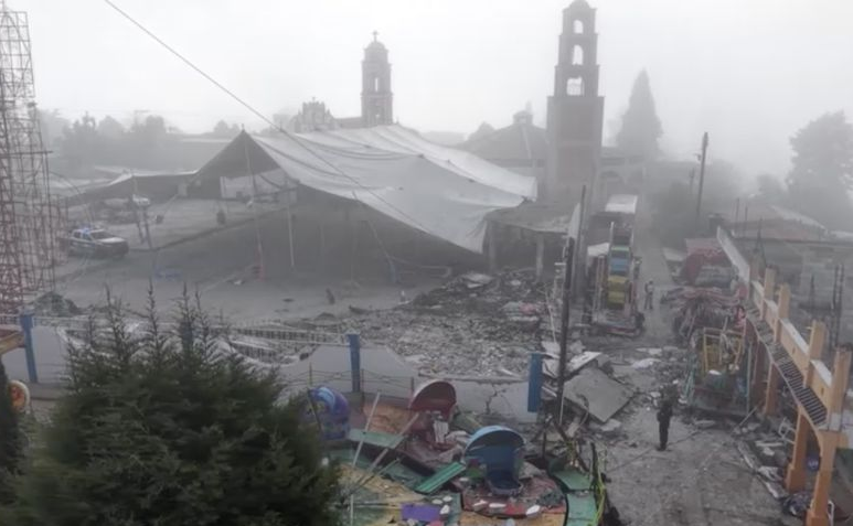 Kembang Api Meledak di Festival Desa, 10 Orang Tewas (Foto SS Reuters TV)