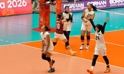 Tim voli putri Indonesia lolos perempat final Asian Games 2026