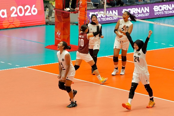 Tim voli putri Indonesia lolos perempat final Asian Games 2026