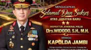 Mutasi 88 Pati Polri, Irjen Widodo Pimpin Polda Jambi