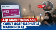 AQI Jambi Tembus 653, Kabut Asap Karhutla Makin Pekat