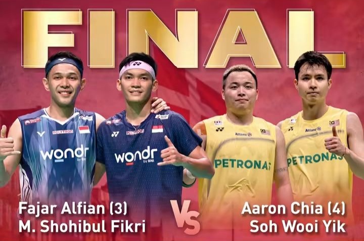 Final Denmark Open 2026: Fajar/Fikri Tantang Aaron/Soh