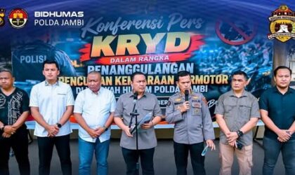 Polda Jambi mengungkap 41 kasus curanmor selama KRYD 26–31 Oktober 2026.