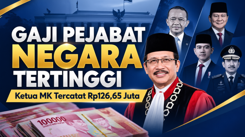 Gaji Pejabat Negara Tertinggi, Ketua MK Tercatat Rp126,65 Juta