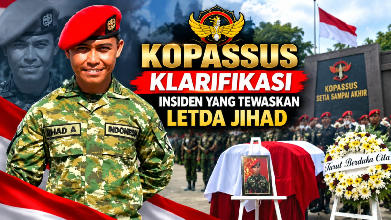 Kopassus Klarifikasi Insiden yang Tewaskan Letda Jihad