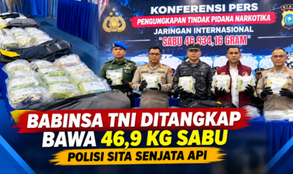 Bawa 46,9 Kg Sabu dalam Mobil, Oknum Babinsa TNI Ditangkap
