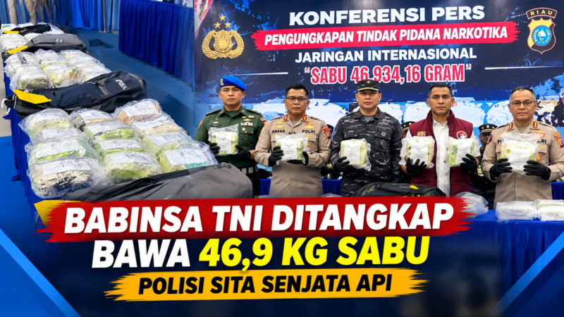 Bawa 46,9 Kg Sabu dalam Mobil, Oknum Babinsa TNI Ditangkap