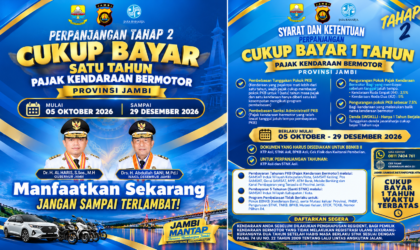 Cukup Bayar 1 Tahun, Tunggakan PKB Jambi Dapat Keringanan
