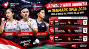 Jadwal 3 Wakil Indonesia di Denmark Open 2026